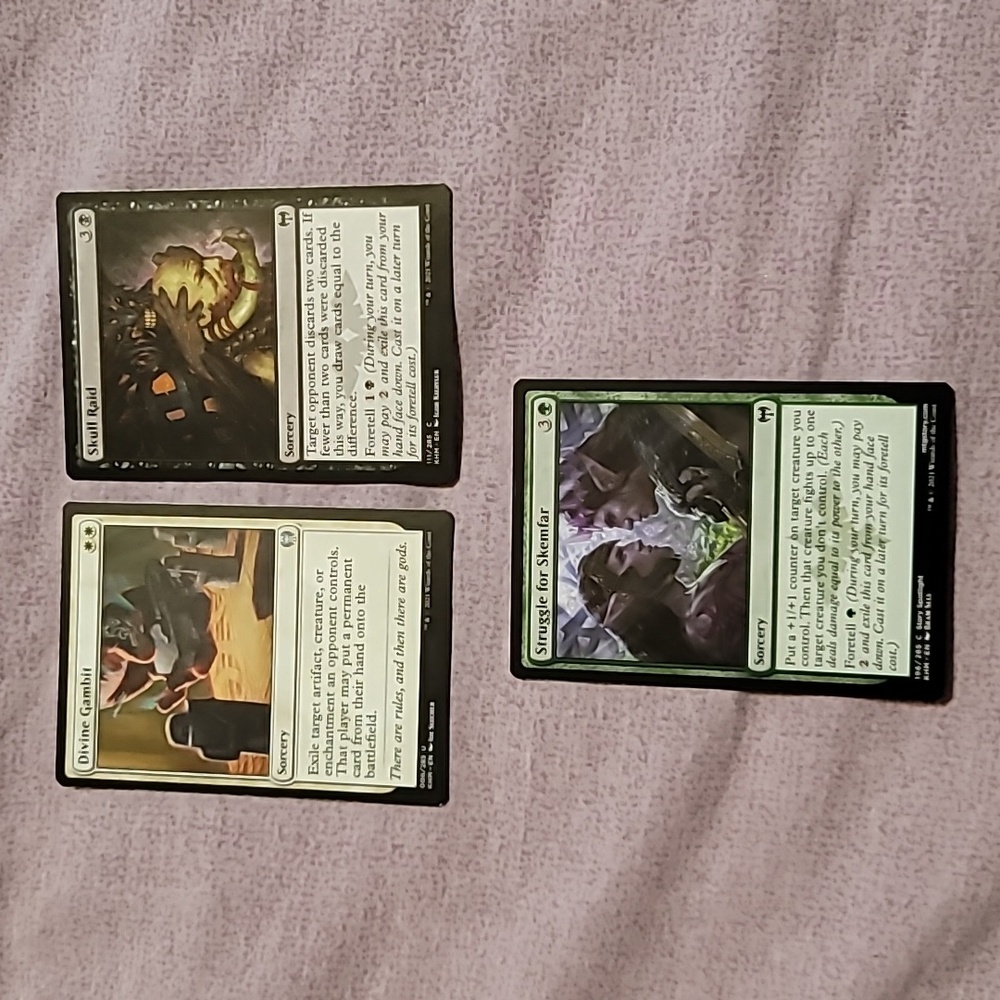 Set of 3 Magic The Gathering (MTG) Sorcery Trading Cards